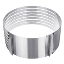 6-8 Inch Stainless Adjustable Round Mousse Cake Layered Mould Ring Slicer Cutters