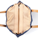 Women Beach Round Straw Bag Bucket Rattan Woven Handbag Shoulder Bag Outdoor Travel