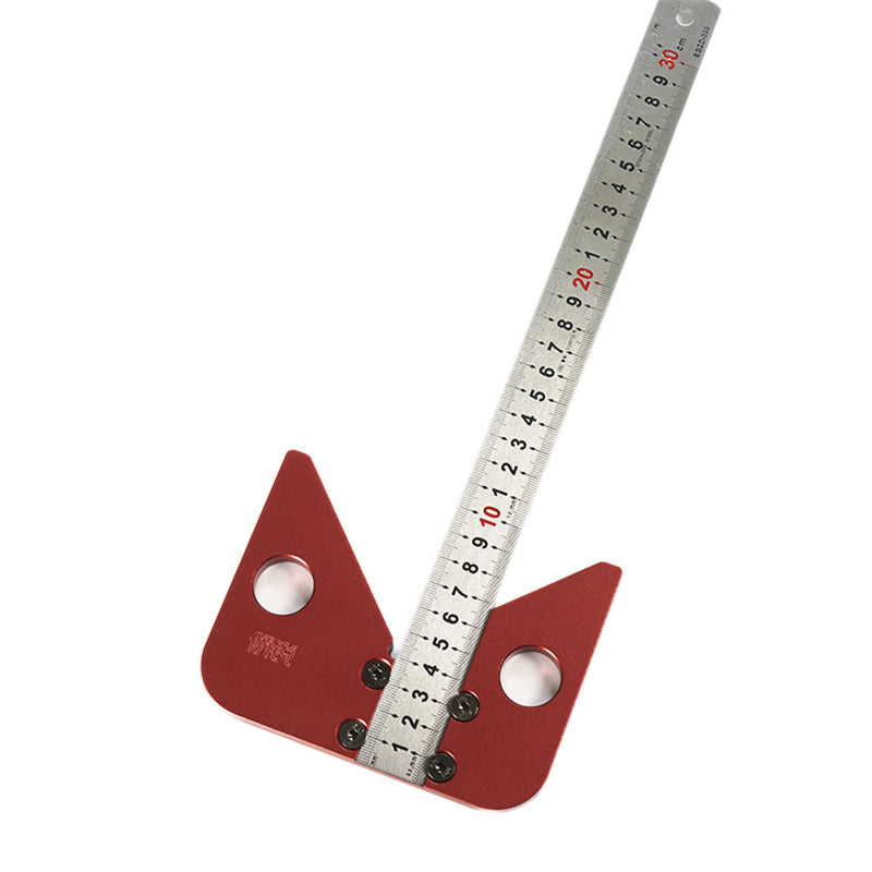 Woodworking Center Scriber 45 Degrees Angle Line Caliber Ruler Wood Measuring Scribe Tool