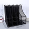 4 Slots Metal File Holder Magazine Book File Organizer Stand Rack Office Desktop Anti-rust File Storage Tools