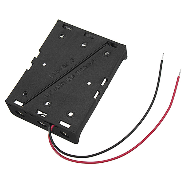 20pcs DC 11.1V 3 Slot 3 Series 18650 Battery Holder Box Case With 2 Leads And Spring
