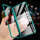 For Xiaomi Redmi Note 8T Case Bakeey 360 Curved Screen Front+Back Double-sided Full Body 9H Tempered Glass Metal Magnetic Adsorption Flip Protective Case