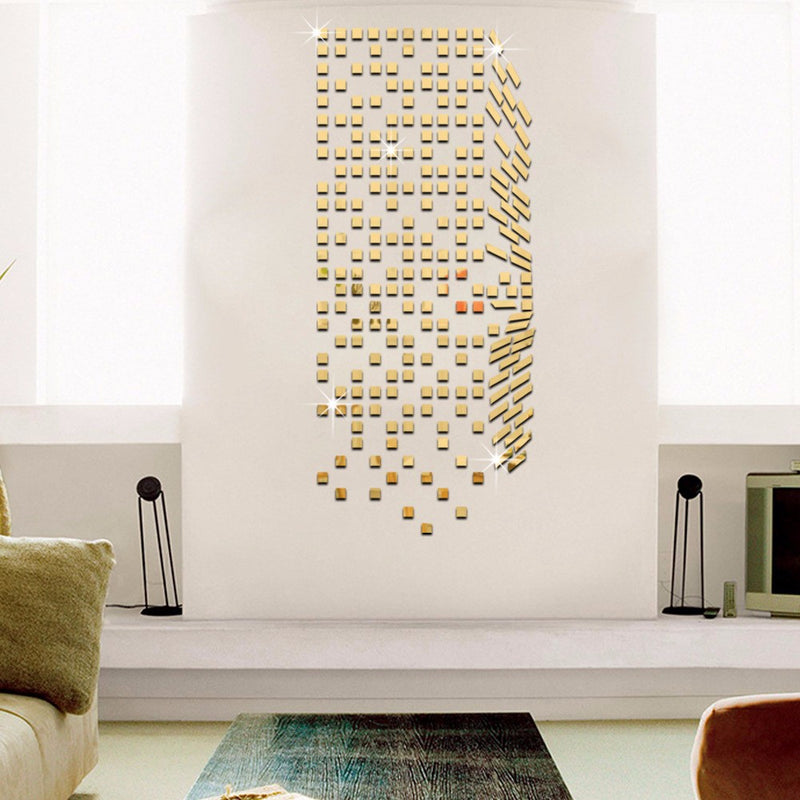 Mirror Mosaic Background Wall Stickers Home Decor DIY Creative Environmental Protection Wall Mirror