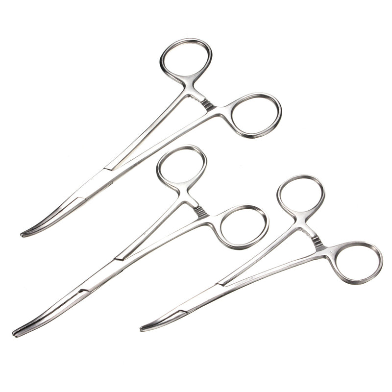 Self Locking Stainless Steel Straight Curved Forceps Nursing 12.5/14/16cm