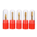 5pcs 6x8mm Titanium Coating Tungsten Steel Grinding Head Rotary Burrs Tool