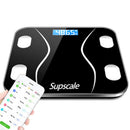 Mrosaa bluetooth-Scales Floor Body Fat Scale LCD Display Electronic Scales Body Weight Body Fat Water Muscle Mass BMI Battery Powered