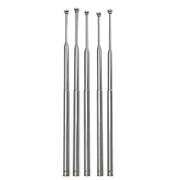 5pcs 30cm Length Telescopic Antenna Aerial FM Radio TV Replacement Tool 5 Sections