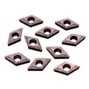 Drillpro 10pcs DCMT0702 EM YBC205 Carbide Insert Turning Tool Holder Inserts For Stainless Steel