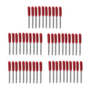 50pcs Cutting Plotter 45 Degree Titanium Coated Carbide Flat Bottom PCB Engraving Bit CNC