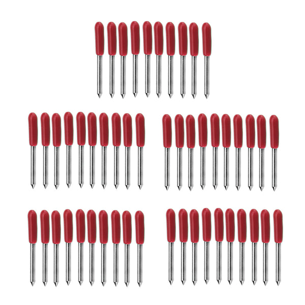 50pcs Cutting Plotter 45 Degree Titanium Coated Carbide Flat Bottom PCB Engraving Bit CNC