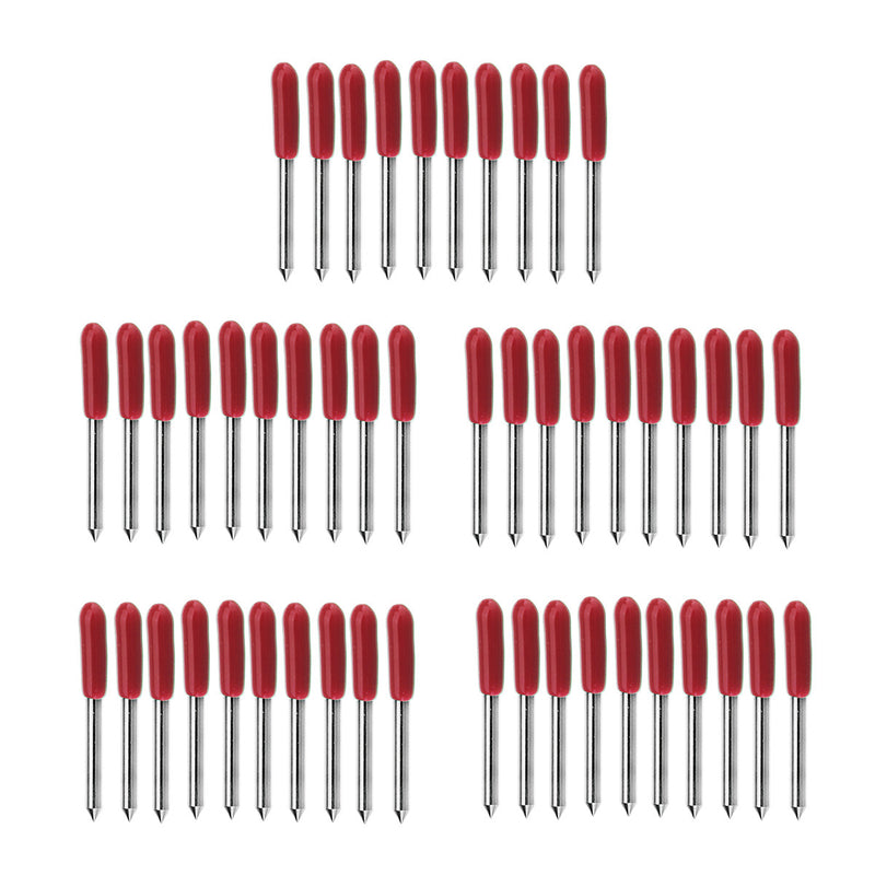 50pcs Cutting Plotter 45 Degree Titanium Coated Carbide Flat Bottom PCB Engraving Bit CNC