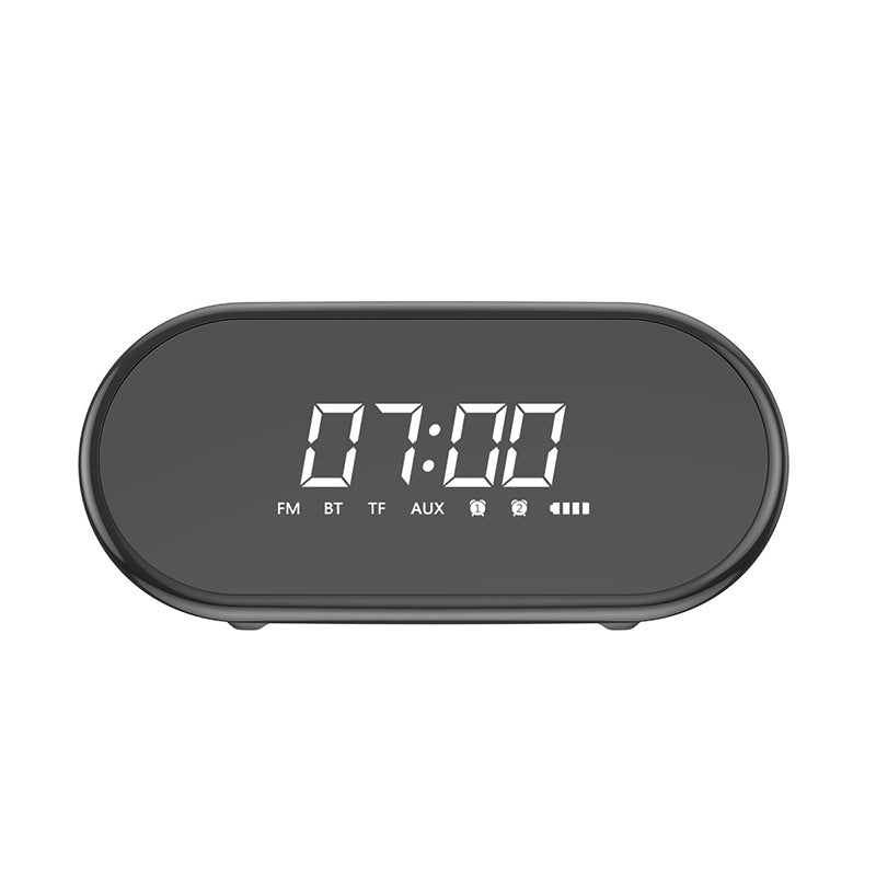 Baseus E09 Wireless bluetooth Speaker HiFi Dual Units Dual Alarm Clock LED Display Light FM Radio TF Card Speaker with Mic
