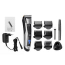 LCD Digital Men Rechargeable Cordless Electric Hair Clipper Cutter Haircut Trimmer +Comb