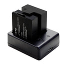Dual Battery Charger Compatible With ThiEYE Action Camera i30 / i30+ / i60 / i60+ / i60e / T3