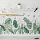 DIY Tropical Leaves Plant Flower Wall Sticker Art Home Decor Office Decal Mural