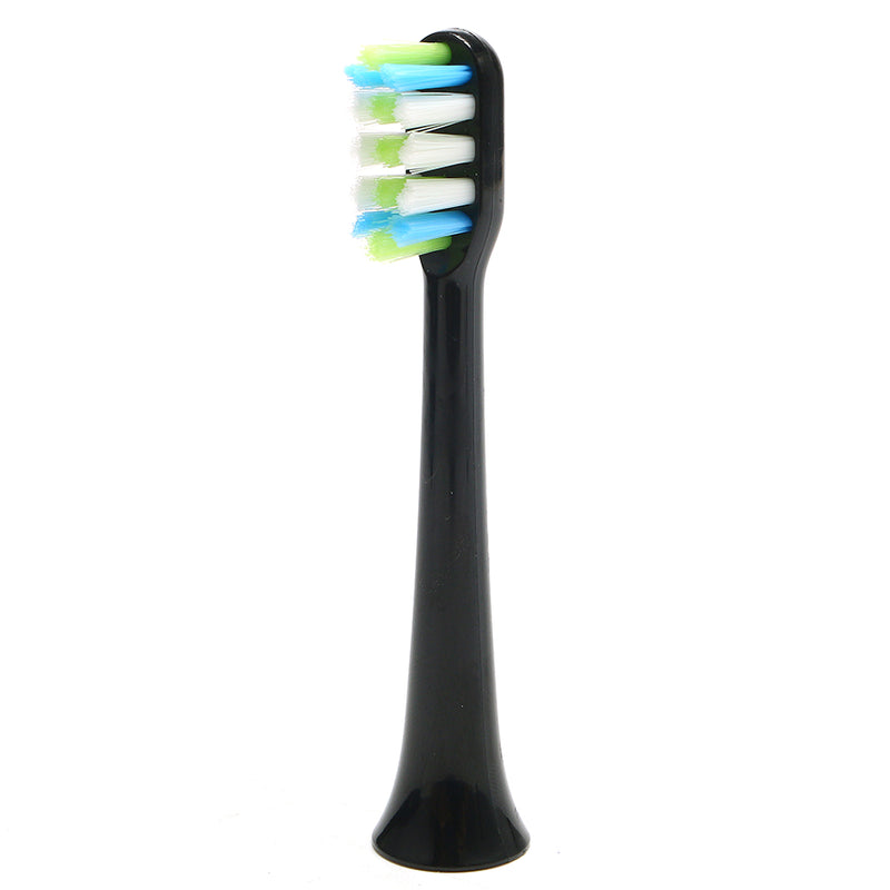 2Pcs ToothBrush Head White & Black for Loskii PA-213 Ultrasonic Vibration Electric Toothbrush