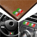 Pair Aluminium Italy Flag Badge Emblem Car Sticker Self-adhesive Labeling Decal Decoration