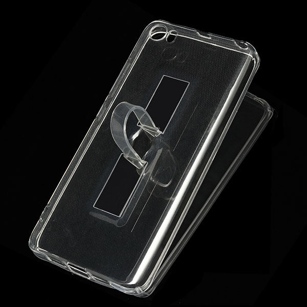 Retractable Finger Ring Holder Transparent Soft TPU Case for Xiaomi Mi5