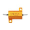 10pcs RX24 10W 2R 2RJ Metal Aluminum Case High Power Resistor Golden Metal Shell Case Heatsink Resistance Resistor
