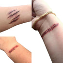 Halloween Zombie Scars Tattoos Fake Scab Bloody Makeup Terror Wound Scary Blood Injury Sticker