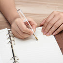 MOONMAN Wancai 0.5mm Iridium Fine Nib Transparent Fountain Pen Mini Ink Sac For Office School Use