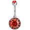 Trendy Dazzling Zirconia Crystal Body Jewelry Fashion Belly Ring Piercing Navel Ring for Women