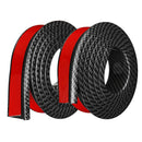 2PCS 1.5Mx3.8CM Rubber Car Mudguards Trim Wheel Arch Protection Moldings Carbon Black