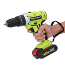 Raitool 48VF Cordless Electric Impact Drill 2 Speed Power Screwdriver W/ 1 or 2 Li-ion Battery
