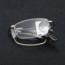 Anti-fatigue Progressive Multi-focus Reading Glasses Foldable Metal Frame Anti-blue Mini Vintage Reading Glasses