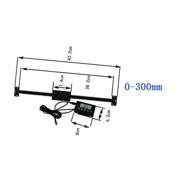 150/200/300mm Digital Readout DRO Remote LCD Linear Scale for Milling Machines or Lathes