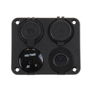 QC3.0 12V USB Charger Voltmeter Switch Lighter Socket For Car Boat Marine