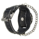 Vintage Punk Gothic Skull Case Leather Band Men Bracelet Quartz Wrist Watch