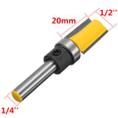 1/4 Inch Shank Flush Trim Router Bit Blade Length 20mm Carbide Pattern Woodworking Cutter