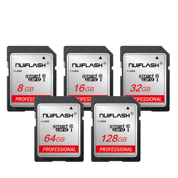 Nuiflash SD Card 32GB Class10 SDHC 64GB 128GB SDXC Memory Card SD Flash Card for Camera