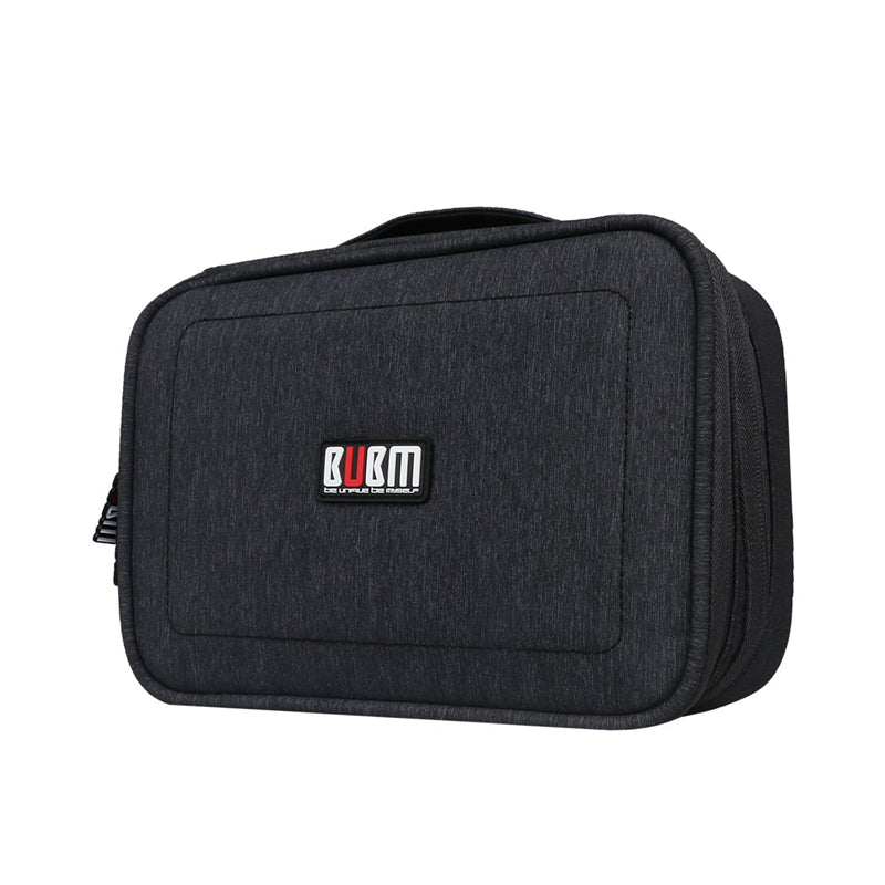 BUBM DPS-S Double Layer Electronics Accessories Cable Organizer Data Cable Storage Bag Carry Case