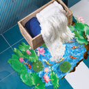Miico Creative 3D Goldfish Lotus Pond PVC Removable Home Room Decorative Wall Floor Decor Sticker