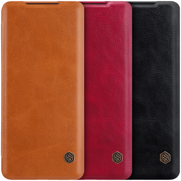 NILLKIN Flip Shockproof with Card Slot Holder Full Cover PU Leather Vintage Protective Case for Samsung Galaxy S20 Ultra