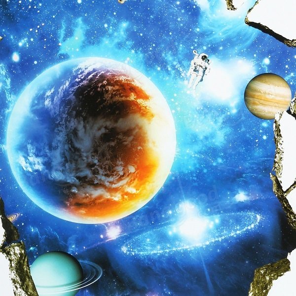 3D Sticker Outer Space Wall Stickers Home Decor Mural Art Removable Decor Sticker
