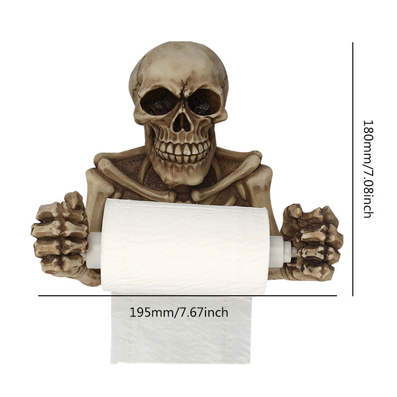 Honana BX Toilet Paper Shelf Holder Creative Skull Tissue Box Holder Wall Mount Sanitary Roll