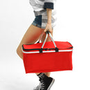 KCASA KC-BB474 Folding Picnic Basket Portable Insulated Camping Cooler Outdoor BBQ Food Organizer