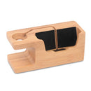 Bamboo Universal Desk Stand Charging Station Holder For Cell Phone iWatch
