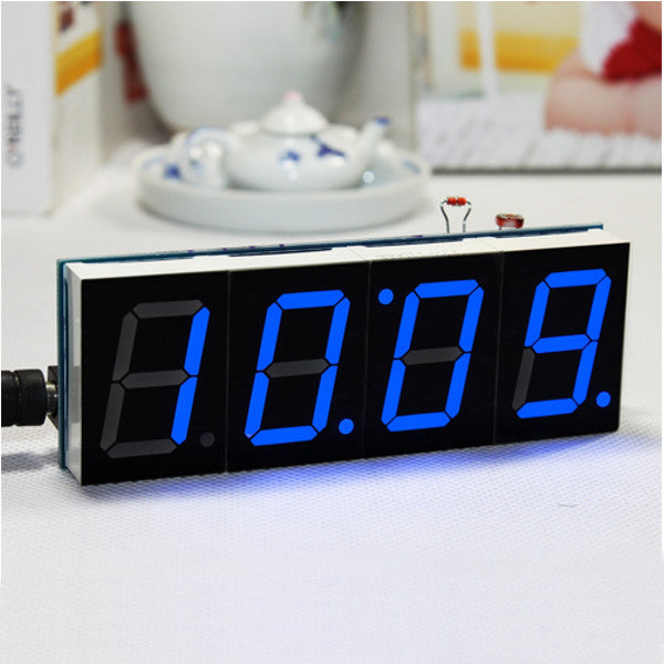 Geekcreit DIY 4 Digit LED Electronic Clock Kit Temperature Light Control Version