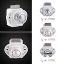 Push Button Alloy Drawer Cupboard Door Catch Lock Latch Knob Caravan P01W - PC