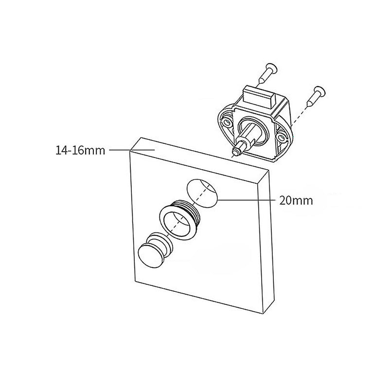 1 Set Push Button Alloy Drawer Cupboard Catch Lock Latch Knob Caravan Motorhome