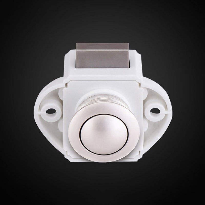 1 Set Push Button Alloy Drawer Cupboard Catch Lock Latch Knob Caravan Motorhome