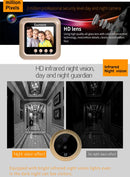 Danmini W5 2.4 inch Screen 2.0MP Security Camera No Disturb Peephole Viewer Doorbell, Support TF Card / Night Vision / Video Recording(Gold)