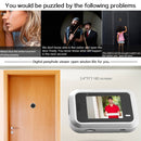 X8 2.4 inch Screen 2.0MP Security Camera No Disturb Peephole Viewer, Support TF Card