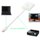 Mini Display Port DP To VGA Cable Adapter for Windows Laptop White 1 PC