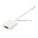 Mini Display Port DP To VGA Cable Adapter for Windows Laptop White 1 PC