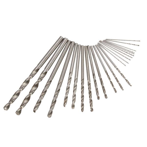 25pcs HSS Micro Twist Drill Bits Set 0.5mm-3.0mm Straight Shank PCB Twist Drill Bits